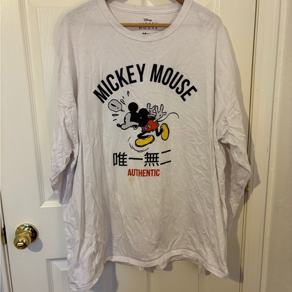 Men’s Disney Mickey Mouse Long Sleeve White T-Shirt Size 3X - Picture 2 of 6